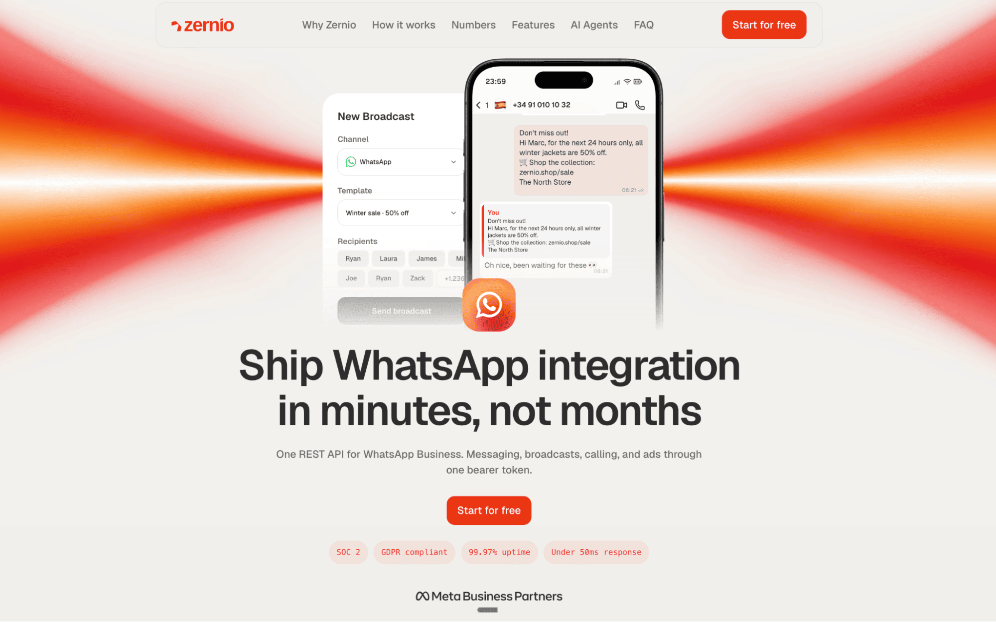 zernio is the solution to integrate whatsapp